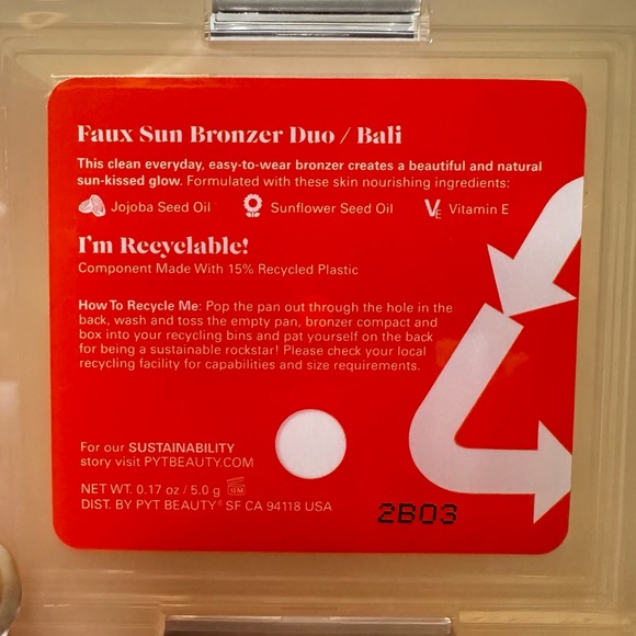 NIP PYT Faux Sun Bronzer Duo Bali Full Size 5g - Picture 5 of 8